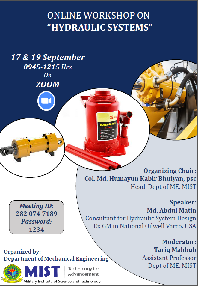 Online Workshop on Hydraulic Systems